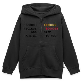 NERD HUMOR: Liebesbrief - Kinder Premium Organic Zip Hoodie - Schwarz - Vorne - AI Model Kid Male (0cm)
