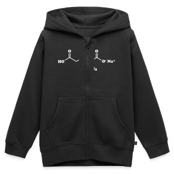 MSG Mononatriumglutamat-Molekül-chemische Formel - Kinder Premium Organic Zip Hoodie - Schwarz - Vorne - AI Model Kid Male (0cm)