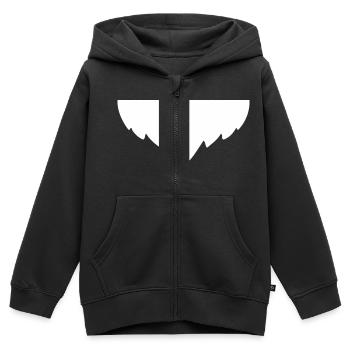 bored cat - Kids Premium Organic Zip-up Hoodie - black - Front - AI Model Kid Male (0cm)