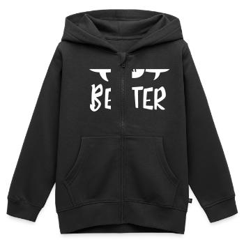 Same Same but Better - Kinder Premium Organic Zip Hoodie - Schwarz - Vorne - AI Model Kid Male (0cm)