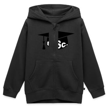Doktorhut - Master - Kinder Premium Organic Zip Hoodie - Schwarz - Vorne - AI Model Kid Male (0cm)