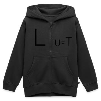Läuft Coole Sprüche - Kinder Premium Organic Zip Hoodie - Schwarz - Vorne - AI Model Kid Male (0cm)