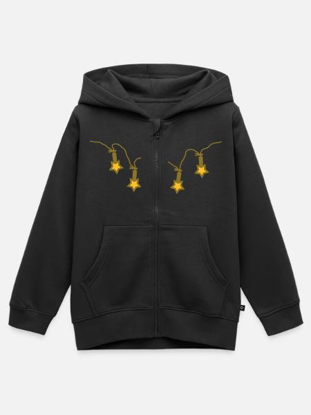 Lichterkette - V2 - Kinder Premium Organic Zip Hoodie - Schwarz