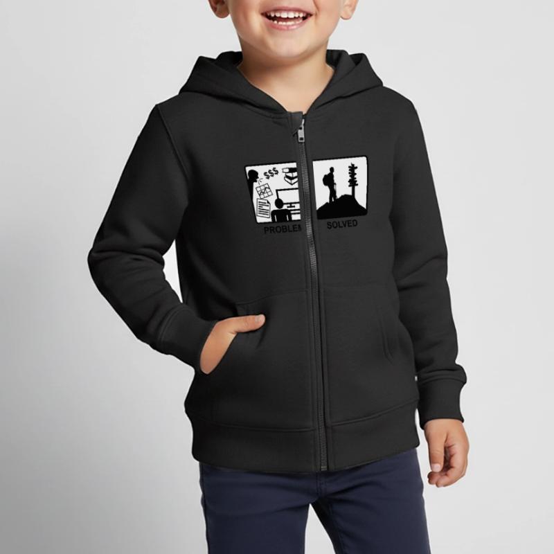 Problem Solved - Mountain hiking Sweat Premium à capuche zippé enfant bio