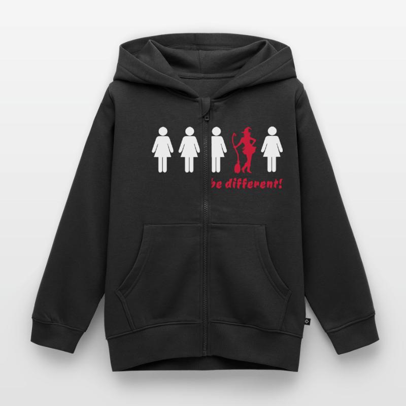 be different! - be different (witch) Kids Premium Organic Zip-up Hoodie