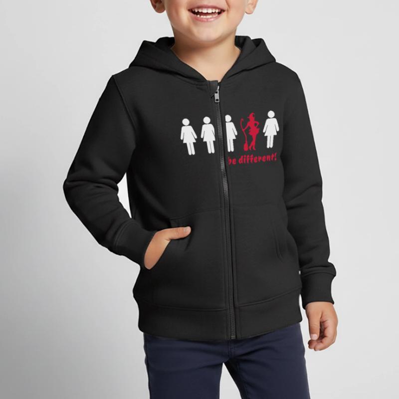 be different! - be different (witch) Kids Premium Organic Zip-up Hoodie