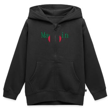 Marokko - Kinder Premium Organic Zip Hoodie - Schwarz - Vorne - AI Model Kid Male (0cm)