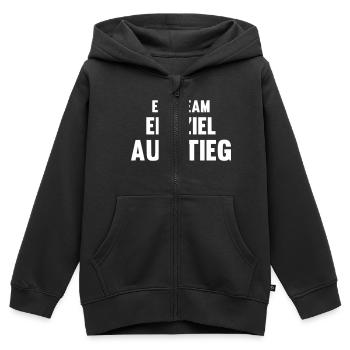 Ein Team ein Zeil Aufstieg - Kinder Premium Organic Zip Hoodie - Schwarz - Vorne - AI Model Kid Male (0cm)