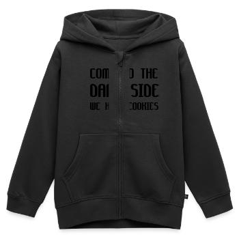 Come To The Dark Side We Have Cookies - Kinder Premium Organic Zip Hoodie - Schwarz - Vorne - AI Model Kid Male (0cm)