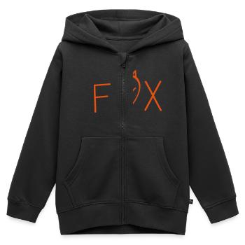 Der Fuchs - Kinder Premium Organic Zip Hoodie - Schwarz - Vorne - AI Model Kid Male (0cm)