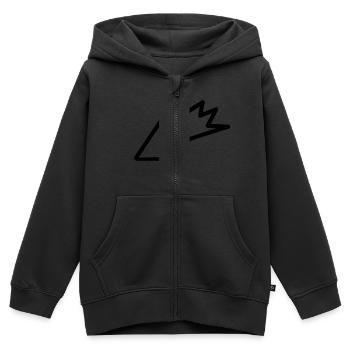 Pfeil - Pfeil - Kinder Premium Organic Zip Hoodie - Schwarz - Vorne - AI Model Kid Male (0cm)