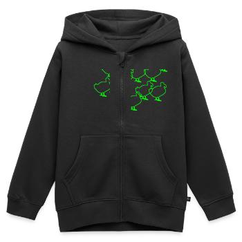 Vogel Dodo - Kinder Premium Organic Zip Hoodie - Schwarz - Vorne - AI Model Kid Male (0cm)