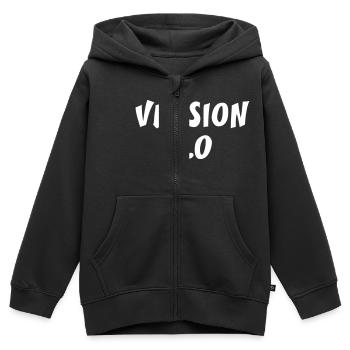 Version 2.0 - Kinder Premium Organic Zip Hoodie - Schwarz - Vorne - AI Model Kid Male (0cm)