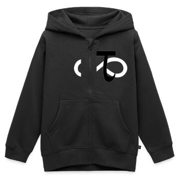 Die Unendlichkeit - Kinder Premium Organic Zip Hoodie - Schwarz - Vorne - AI Model Kid Male (0cm)