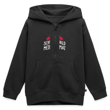 Schwarzwald meine Heimat - Kinder Premium Organic Zip Hoodie - Schwarz - Vorne - AI Model Kid Male (0cm)