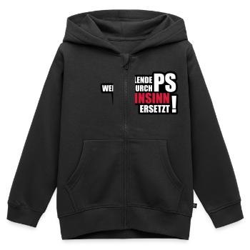 Fehlende PS - Kinder Premium Organic Zip Hoodie - Schwarz - Vorne - AI Model Kid Male (0cm)