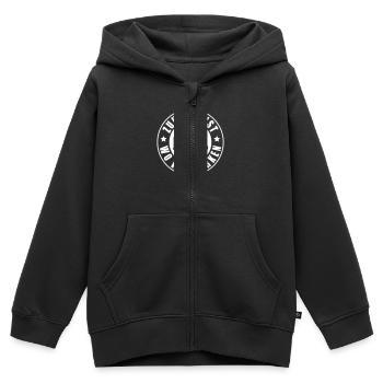 Zuhause ist wir wir parken - Kinder Premium Organic Zip Hoodie - Schwarz - Vorne - AI Model Kid Male (0cm)