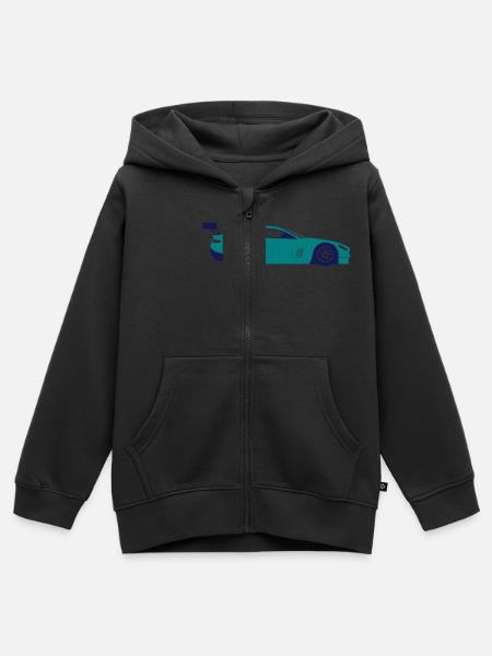 Sportwagen - Kinder Premium Organic Zip Hoodie - Schwarz
