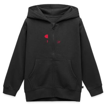 Ich liebe meine Haare - Kinder Premium Organic Zip Hoodie - Schwarz - Vorne - AI Model Kid Male (0cm)