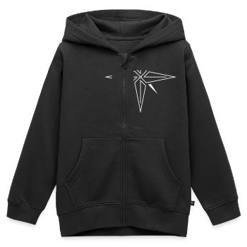 Linie Kompassrose - Kinder Premium Organic Zip Hoodie - Schwarz - Vorne - AI Model Kid Male (0cm)