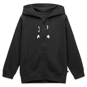 Baby Kinder Love my Liebe Mum Mama - Kinder Premium Organic Zip Hoodie - Schwarz - Vorne - AI Model Kid Male (0cm)