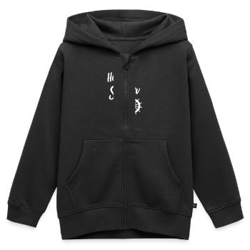 Hart am Steuer - Kinder Premium Organic Zip Hoodie - Schwarz - Vorne - AI Model Kid Male (0cm)