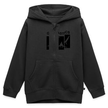 Turnen, Turnerin - Kinder Premium Organic Zip Hoodie - Schwarz - Vorne - AI Model Kid Male (0cm)