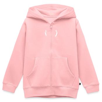 Had Deer Christmas - Sweat Premium à capuche zippé enfant bio - rose - Devant - AI Model Kid Female (0cm)