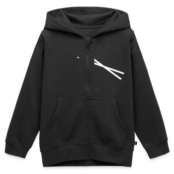 Drumsticks - Kinder Premium Organic Zip Hoodie - Schwarz - Vorne - AI Model Kid Male (0cm)