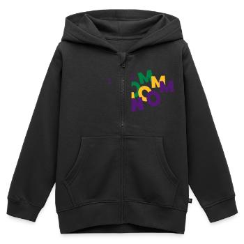 Wal Nom Nom - Kinder Premium Organic Zip Hoodie - Schwarz - Vorne - AI Model Kid Male (0cm)