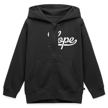 Hope - Kinder Premium Organic Zip Hoodie - Schwarz - Vorne - AI Model Kid Male (0cm)