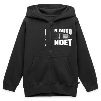 My car ignites - Kids Premium Organic Zip-up Hoodie - black - Front - AI Model Kid Male (0cm)