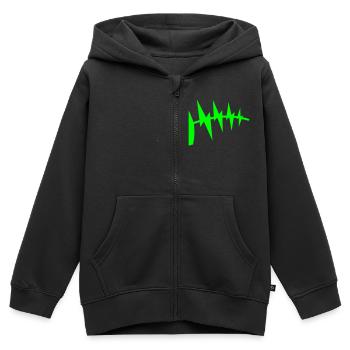 Fischgräte / Fischkopf / Fischkopp / fish bone - Kinder Premium Organic Zip Hoodie - Schwarz - Vorne - AI Model Kid Male (0cm)