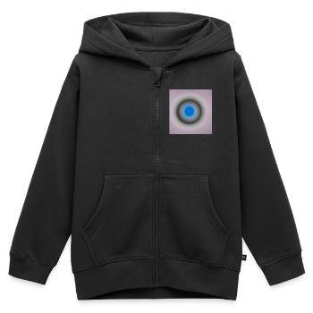 Grey_0001 - Kinder Premium Organic Zip Hoodie - Schwarz - Vorne - AI Model Kid Male (0cm)