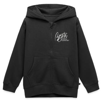 Rola für immer - Kinder Premium Organic Zip Hoodie - Schwarz - Vorne - AI Model Kid Male (0cm)