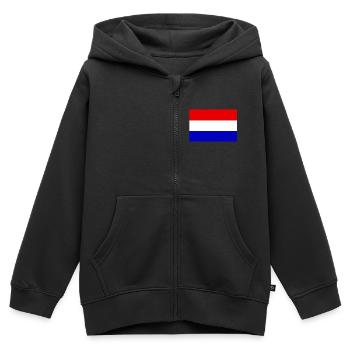 Holland Flagge - Kinder Premium Organic Zip Hoodie - Schwarz - Vorne - AI Model Kid Male (0cm)