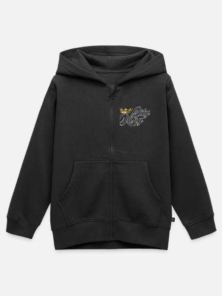 Roi de la ville - Sweat Premium à capuche zippé enfant bio - noir