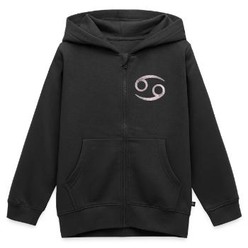 Krebs Sternzeichen - Kinder Premium Organic Zip Hoodie - Schwarz - Vorne - AI Model Kid Male (0cm)