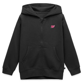 Science - Kids Premium Organic Zip-up Hoodie - black - Front - AI Model Kid Male (0cm)