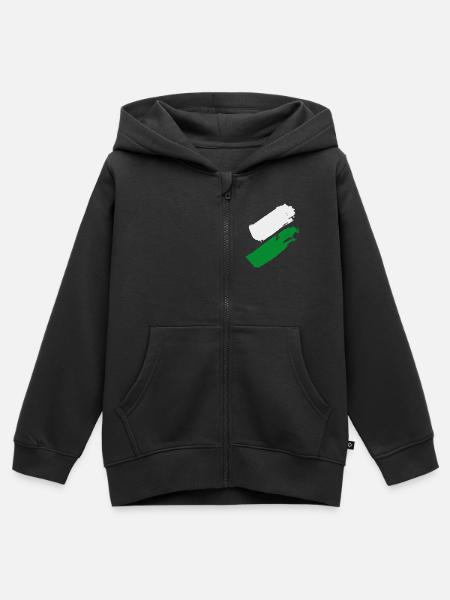 Steiermark Flagge - Kinder Premium Organic Zip Hoodie - Schwarz