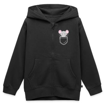 Maus Mäuse - Kinder Premium Organic Zip Hoodie - Schwarz - Vorne - AI Model Kid Male (0cm)