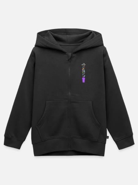 i love Recycling - Kinder Premium Organic Zip Hoodie - Schwarz