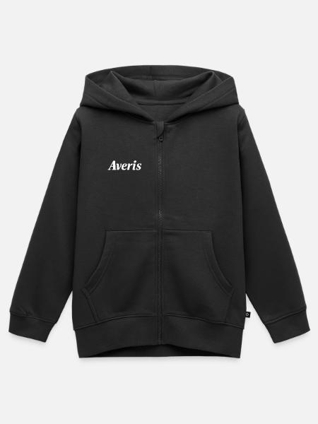 Averis Pullover - Kinder Premium Organic Zip Hoodie - Schwarz
