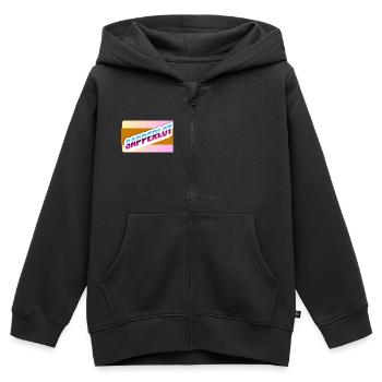 Sapperlot - Kinder Premium Organic Zip Hoodie - Schwarz - Vorne - AI Model Kid Male (0cm)