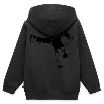 Danse, danse, danse - Sweat Premium à capuche zippé enfant bio - noir - Dos - AI Model Kid Male (0cm)