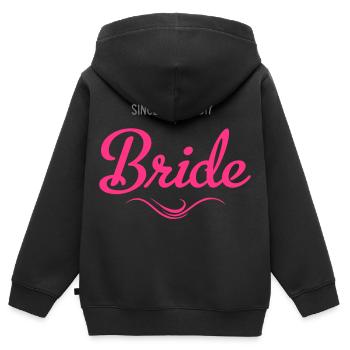 braut - Kinder Premium Organic Zip Hoodie - Schwarz - Hinten - AI Model Kid Male (0cm)