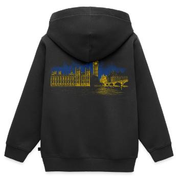 Big Ben - Sweat Premium à capuche zippé enfant bio - noir - Dos - AI Model Kid Male (0cm)