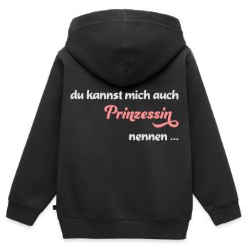 Karneval - Kinder Premium Organic Zip Hoodie - Schwarz - Hinten - AI Model Kid Male (0cm)