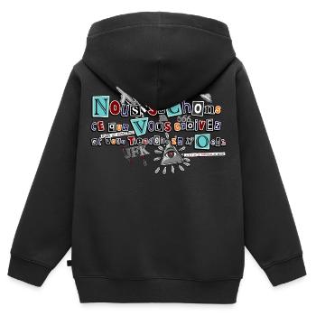 Complots - Sweat Premium à capuche zippé enfant bio - noir - Dos - AI Model Kid Male (0cm)