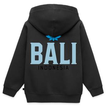 Bali - Sweat Premium à capuche zippé enfant bio - noir - Dos - AI Model Kid Male (0cm)